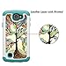 LG Optimus Zone 3 Case, LG K4 Case, LG Spree Case, UrSpeedtekLive [Shock Absorption] Dual Layer Hybrid Defender Cover Case for LG K4 LTE/Spree/Optimus Zone 3 / Rebel LTE - Love Tree