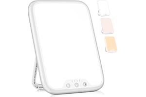 AJVV Light Therapy Lamp,UV-Free LED 10000 Lux Therapy Light with Adjustable Brightness and 3 Color Temperatures, Memory Function & 4 Timer with Stand Full Spectrum Light for Home,Office