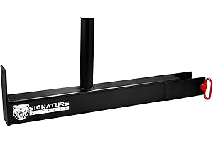 Signature Fitness Plate Loaded Lever Arm Attachment for Power Racks and Squat Stands Wall Mounted, Black