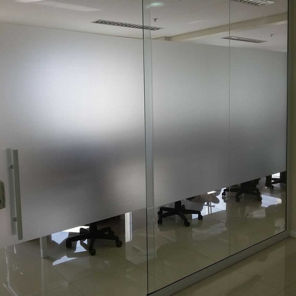 Adesivo Vinil Jateado Cristal Envelopar Vidro Janela Box Impermeável 5m x 1m