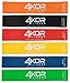 4KOR Fitness Set of 6 Resistance Loop Bands (12 x 2-Inch) with Carrying Case