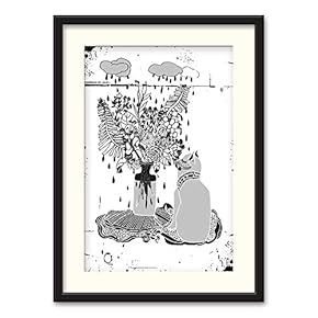 Black Framed Canvas Wall Art Famous Painting Home Artwork Decoration for Living Room, Bedroom - 23x31 inches