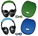 Two Wireless 2 Channel Fold Flat Infrared Rear Entertainment System DVD Player IR Headphones for in Car Listening with Case and 3.5mm Auxiliary Cord