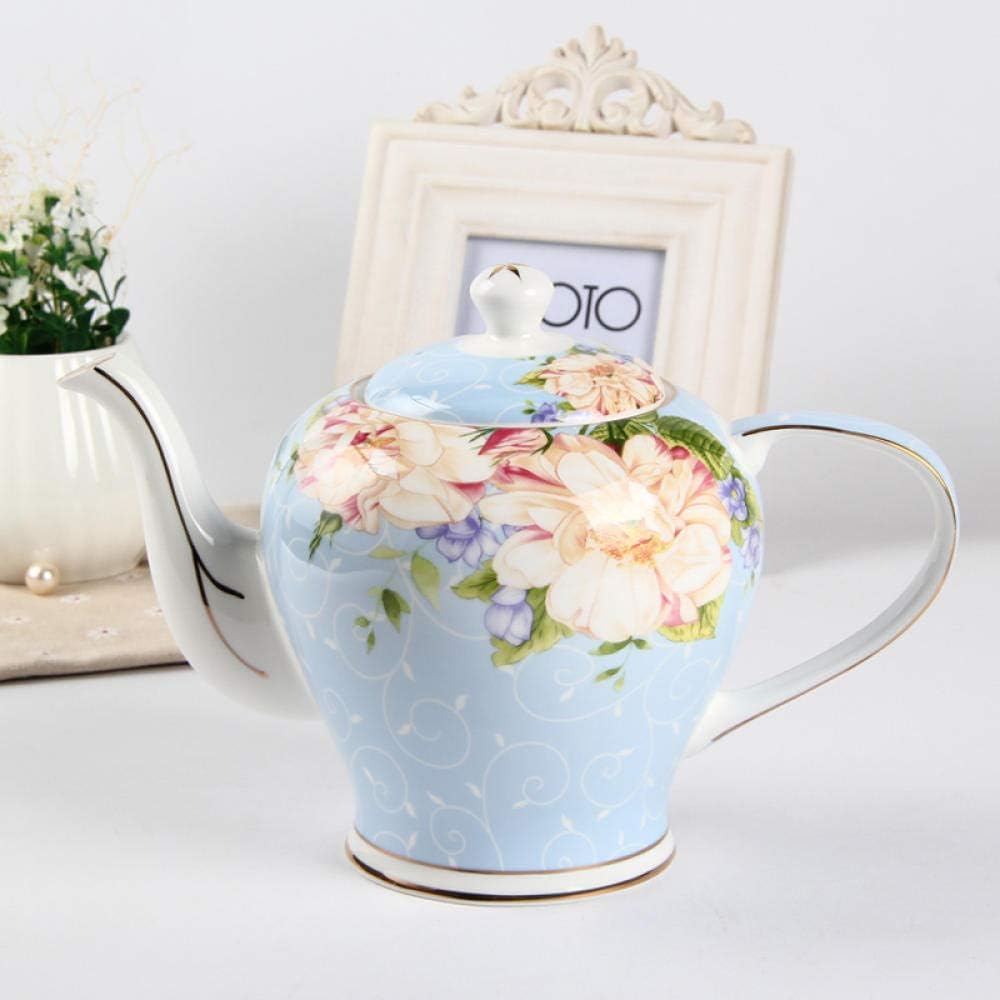 1350ml Large Capacity Coffee Pot Ceramic Bone China Teapot Breakfast Milk Pots-B