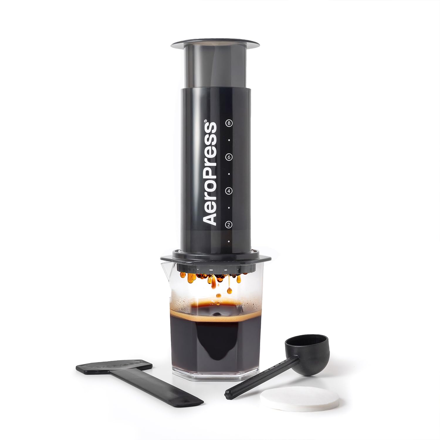 AeroPress Original XL Coffee Press – 3 in 1 brew method combines French Press, Pourover, Espresso. Full bodied, smooth coffee w/out grit or bitterness. Small portable coffee maker for camping & travel