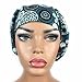 Women’s Surgical Scrub Hat Nurse Ponytail Adjustable Euro Bouffant Gray Teal Floral DK Scrub Hats