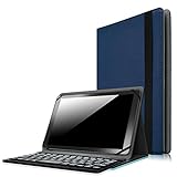 Fintie Bluetooth Keyboard Case for Universal 9-10 Inch Android Tablet Inclu. Alldaymall, NeuTab K1, NeuTab RCA, Popwinds, KingPad, Fusion5, NuVision, iRULU eXpro, iView, Acer and More, Navy
