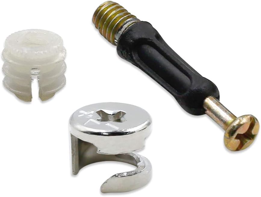 thumbnail image 2 of 100 Sets 35mm Cam Lock Furniture Connectors - 3-in-1 Cam Screw Dowel Kit For Drawers, Dressers & DIY Projects 2 of 13