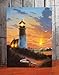 Radiance Lighted Lighthouse Canvas Print | Vibrant Beach Home Bathroom Decor | 6 x 12 Inch