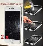 Powerdigital(tm) [[ 2 Pack ]] Glitter Diamond Sparkling Tempered Glass Screen Protector for Apple iPhone 6 Plus 5.5