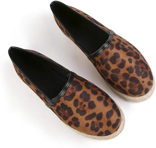 leopard slip on loafers