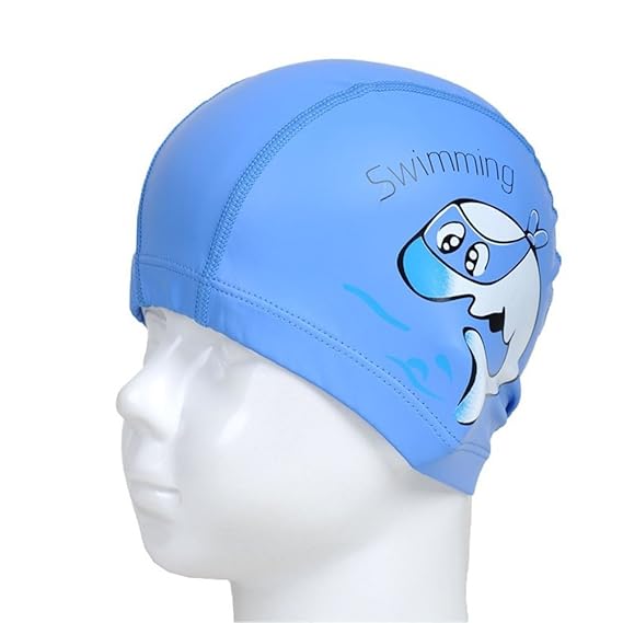 PIXNOR Badekappe für Kinder Wasserdicht Badekappe Ohrenschutz Stoffhaube