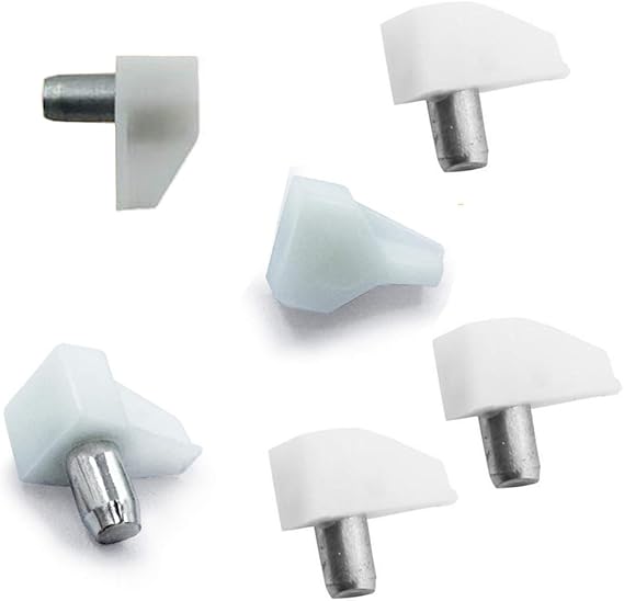 60 Pieces 5mm Shelf Pins Plastic Shelf Support Pegs with