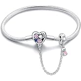 LIGHTDOG Charm Bracelet for Pandora Charms 925 Sterling Silver Snake Chain Bracelet Fit Any Charm Gift for Women