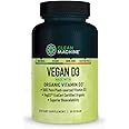CLEAN MACHINE Certified Organic Vegan Plant Based Vitamin D3 4000 IU per Pill - Natural D3 Supplement for Optimal Health - 30 Vegan Capsules (USDA Certified Organic)
