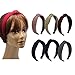 habibee Pack of 6 Wide Plain Fashion Headbands Knot Turban Headband for Women Girls (Hairbands 6pcs)