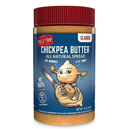 Field Trip Chickpea Butter | Healthy Vegan Snacks, Gluten Free, Non GMO Ingredients, All Natural Creamy Peanut Butter Substitute, Nut and Soy Free | Classic | 16oz Jar 3 Pack