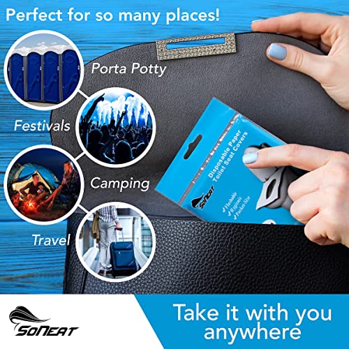 SoNeat Disposable Toilet Seat Covers 50 CT of XL Thick Flushable