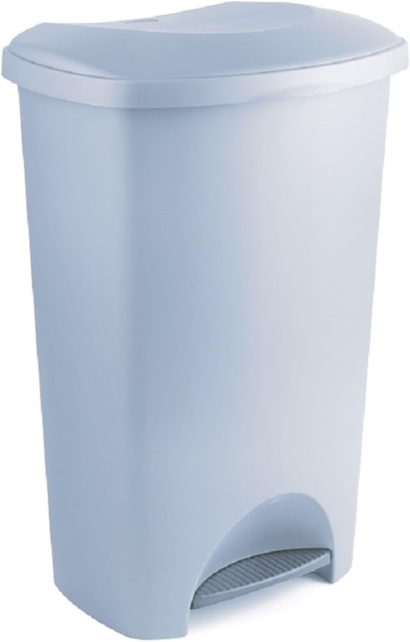 Addis Eco 50 Litre Plastic Pedal Bin Light Grey Recycled UK Made