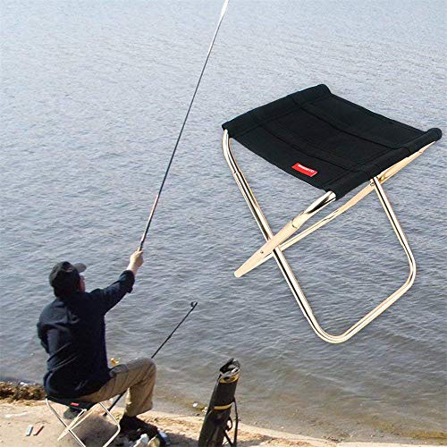 Mini Portable Folding Stool,Folding Camping Stool,600D Oxford Cloth with Carry Bag, Outdoor Folding Chair Slacker Chair for BBQ,Camping,Fishing,Travel,Hiking,Garden,Beach