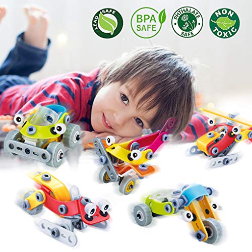 DricRida Assemble Car Toy, Deformable Build and Play Vehicle Toy Set