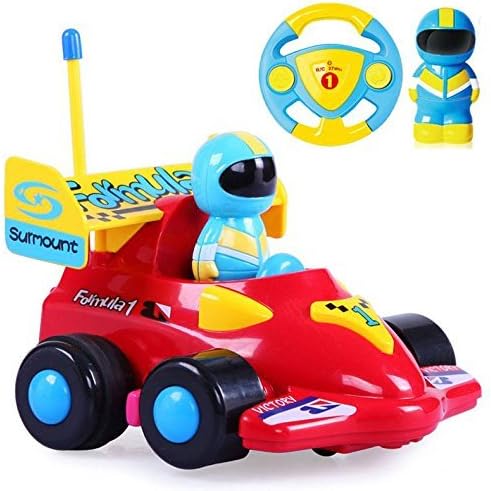 Cartoon R/C Formula Race Car Radio Control Toy for Toddlers (Assorted Colors) by JakMean