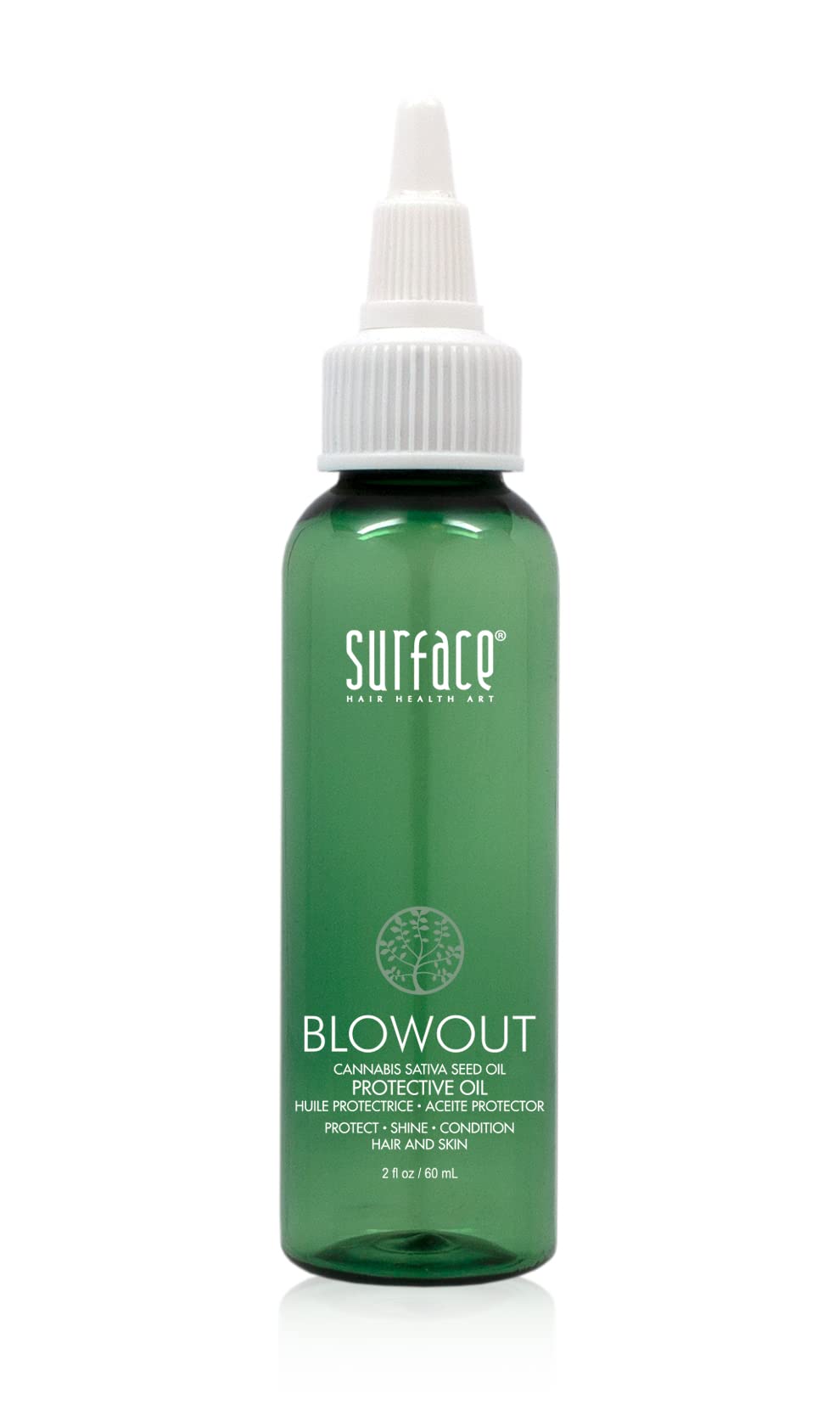 Photo 1 of Surface Hair - Blowout Protective Oil – Organic Ingredients for Women and Men, Heat-Resistant with Babassu Oil for Longer Lasting Blowouts - 2 fl oz