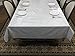 BERRNOUR HOME Essential Heavy-Duty Clear Plastic Tablecloth with White Sewn Edges -