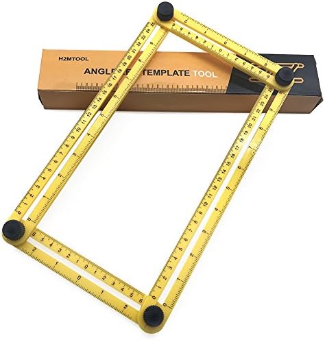 CosyVie Angle/Angleizer Template Tool Multi Angle Ruler for Handymen, Builders, Craftsmen (Yellow)