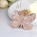 Fashion Multicolor Rhinestone Butterfly Brooch Pin Big Faux Pearl Enamel Brooch Pin Wedding Bridal Gift (Golden)