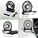 OPOLAR Rechargeable Handheld Mini USB Fan, Desk and Outdoor Fan,with 2200mAh Battery and Side Light-Black (3 Settings, 3.9ft Cable) for Travel, Home and Office-F101B