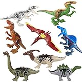 MUMBABYTOYS 8pcs Color Dinosaur DIY Assembly Building Blocks Toys,Dinosaur Figures Bricks Toys for Boys Girls Birthday