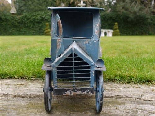 Blue Industrial Truck Outdoor Planter Flower Pot Box Garden Decorative Ornament
