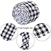 URATOT White and Black Plaid Burlap Ribbon Gingham Christmas Wrapping Ribbon Wired Plaid Ribbon for Crafts Decoration, Floral Bows Craft, 236 by 2.48 Inches
