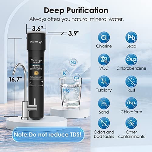 Waterdrop 15UB Under Sink Water Filter System, Reduces Lead, Chlorine