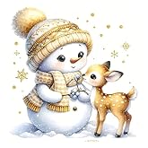 Christmas Deer Snowman Tree PVC Vinyl Car Decals Stickers Waterproof Self-Adhesive Decals for Cars, Laptops, Trucks, Motorcycles Wall Window Luggage Scratch Cover Door Decor Sticker