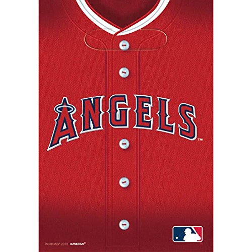 AmscanLos Angeles Angels Red Plastic Loot Bags - 9" x 6.5" (8 Pc) - Perfect for Baseball-Themed Celebrations & Superfans