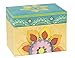 C.R. Gibson Tunisian Sunset Recipe Box, with Tab Dividers and Coordinating Recipe Cards, 53pc, 6.5'' W x 4.75'' H x 4.25'' D