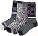 Kirkland Signature Ladies' Trail Socks Merino Wool, 4 Pairs, Charcoal/Purple (Charcoal/Purple)