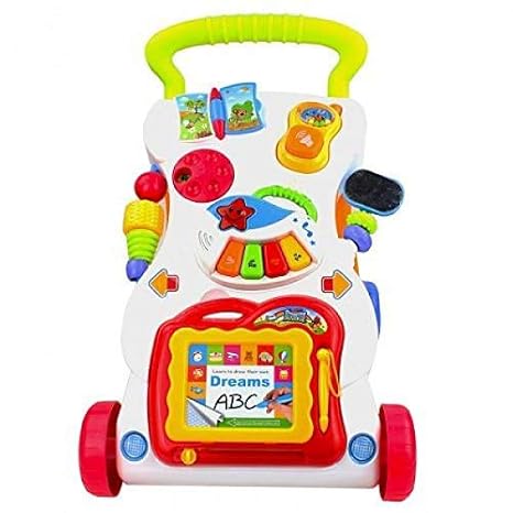 Skyzone Baby Sit and Stand Multifunction Baby Walker with Toy Rack