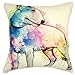YOUR SMILE Bull Terrier Cotton Linen Square Decorative Throw Pillow Case Cushion Cover 18x18 Inch(44CM*44CM) (Color#207)