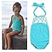Toddler Baby Kids Solid Cutout Halter Bikini Swimsuit One Piece For Girls 1-6 Years (2-3 Years, One piece)