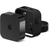 elago Apple TV Mount for Apple TV 4K 3rd Generation | 3 Mount Options (Magnet, Hang, Screw), Fit Size, Prevents overheating