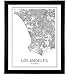 Los Angeles Map City Map Posters Los Angeles Print California Print California Map Los Angeles Poster Black and White Map Print Map Wall Art Modern Map Art Scandinavian Poster 8x10