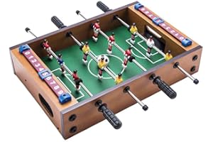 Saycker Table Foosball, Mini Football Table Soccer Tabletops Wood Football Table Top w/Footballs, Game Accessories for Adults Family Night Parties Entertainment