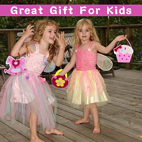 Rtudan Sewing Kit for Kids ,Felt Sewing Kit with Safety Needle and Thread for for Beginner, Educational Sewing Set Fun DIY Kid Craft for Girls and Boys