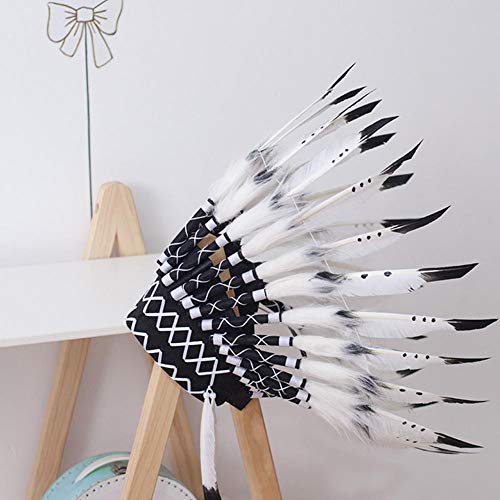 image for Luerme Feather Headdress Native American Indian Inspired Party F