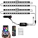 Interior Car Lights, TATUFY Car LED Strip Lights, 4pcs 48 LED DC 12V Interior Car Lights Bluetooth App Control Lighting Kits Multi Color Music with Car Charger Sound Active Function for Smart Phonethumb 2