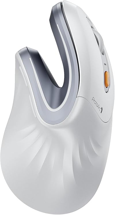 ProtoArc EM11 NL Ergonomic Wireless Vertical Mouse Bluetooth 3-Device Blue/White