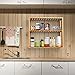 HOMFA Bamboo Bathroom Shelf 3-Tier Multifunctional Adjustable Layer Rack Wall Mounted Utility Storage Organizer Bathroom Kitchen Living Room Holder